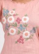 Light Pink Color Linen Fabric Kurti